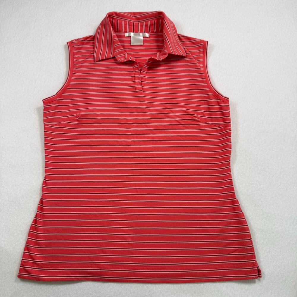 Nike golf women’s sleeveless collared shirt salmon pink color size large